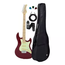 Kit Guitarra Strinberg Sts 100 Strato Vermelha +capa Cabo