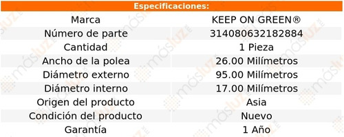 Polea Del Tensor Mercedes-benz Ml430 8 Cil 4.3l 99/01 Kg Foto 4