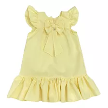 Kit 3 Roupas Trapézio Infantil Laços E Babado Diversas Cores