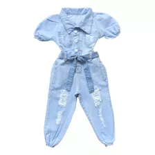 Jardineira Jeans Roupa Infantil Mini Diva Blogueirinha