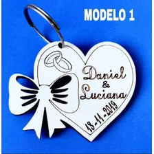 50 Lembrancinhas De Casamento Chaveiro Mdf Personalizado