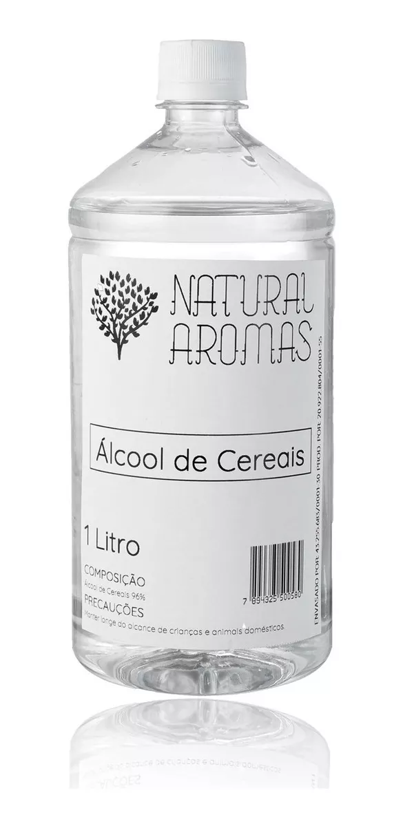 Álcool De Cereais - 1 Litro 100% Puro