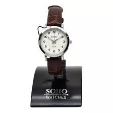 Reloj Dama Analogo Malla Cuero Sumergible 3atm Soho Ch474