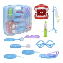 Juguete Kit Dentista En Maleta Niño 15pcs Rosado Y Celeste