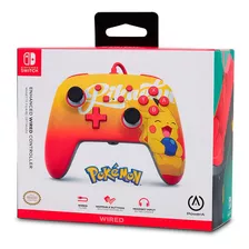 Mando Enhanced Wired Controller Powera Oran Berry Pikachu Color Naranja