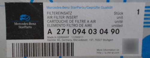 Filtro De Aire Mercedes Benz Original C180 C200 C250 Foto 4