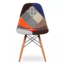 Silla De Comedor Living Eames Tela Multicolor