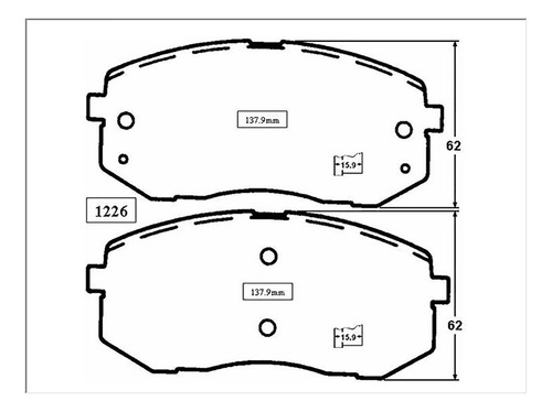 Pastillas Freno Delanteras Para Kia Sportage 2.0 2012/2014 Foto 2