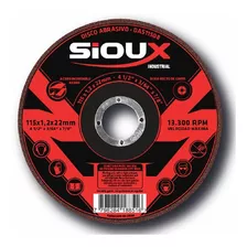 Disco Abrasivo Corte Extrafino Industrial 4 1/2 Sioux (x50) Color Rojo