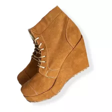 Botas De Gamuza Taco Plataforma Mujer