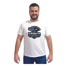 Camisa Camiseta Caça F22 Raptor F 22 Avião Guerra Preta