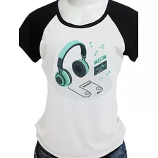 Camiseta Camisa Blusa Musica Fone Som Play L1992