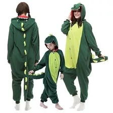 Pijamas De Dinosaurio Verde Adulto