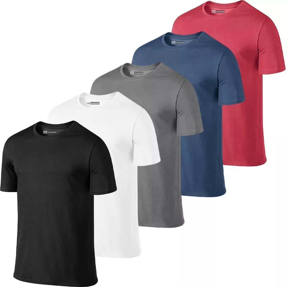 Kit 5 Camisetas Masculinas Básicas Lisa Poliéster Premium