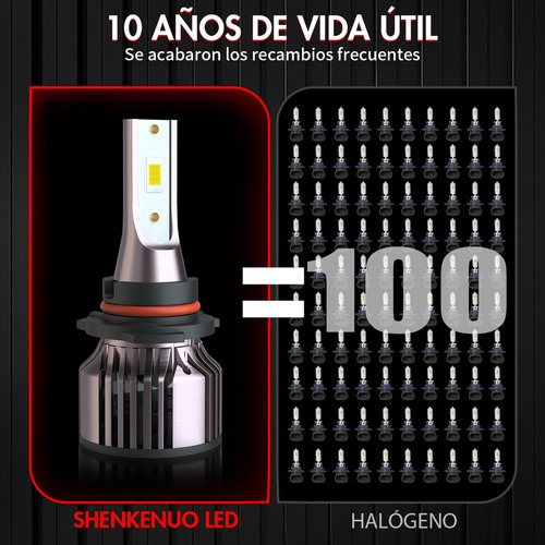 1 Kit De Faros Led 9005 9006 Y Luces Antiniebla H11, 6000 K Foto 7