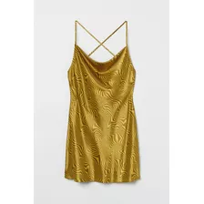 Vestido Lencero De Satín Marca H & M Talla 34 (xs)