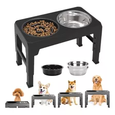 Comedero Elevado Para Perro Gatos, Plato Alimentación Lenta