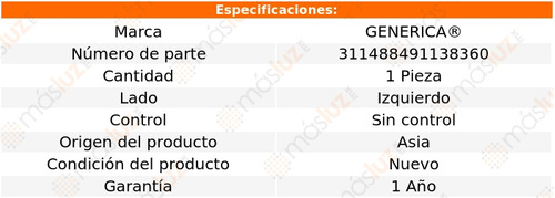 1- Espejo Izquierdo S/control Compass 2007/2017 Genrica Foto 2