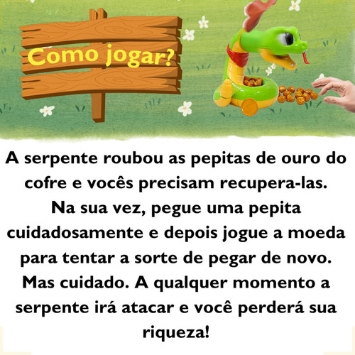 Jogo Tesouro Da Serpente Cobrinha - Pegue O Ouro - Zoop