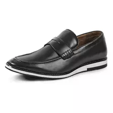 Sapato Casual Masculino Loafer Italy Reverso 1104 Preto