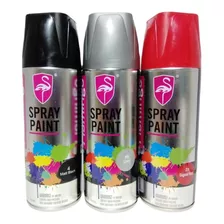 Spray Pintura Negro Mate/gris/rojo Señal