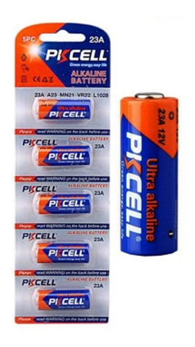 Batería Ultra Alcalina 23a A23 L1028 12v Pkcell 5 Piezas