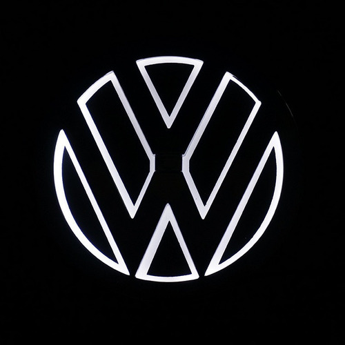 Logo Led Volkswagen 3 D Color Blanco Vw 11cm Foto 2