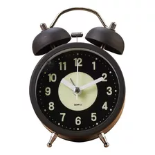  Reloj Despertador Campana Metal Simil Vintage Retro Pila