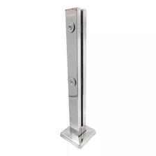 Coluna Torre Inox 40cm Guarda Corpo Com Chumbador Integrado