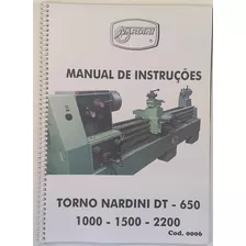 Manual De Instruções Do Torno Nardini Dt-650