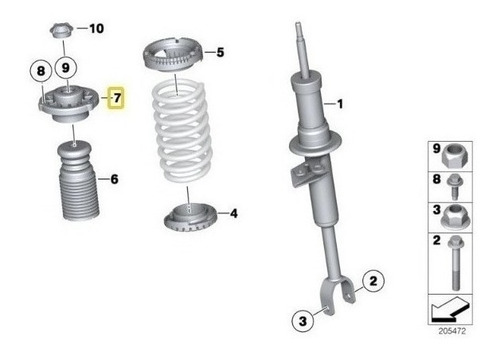 Base Amortiguador Delantero Bmw F07 F11 N55 520i 528 10-16 \u0026 Foto 4