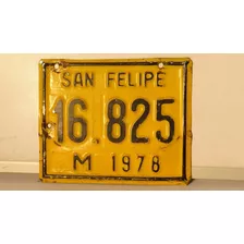 Placa Patente Antigua, San Felipe 78.
