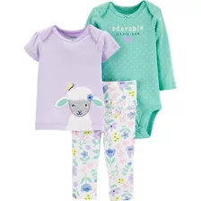 Conjunto 3 Peças Calça Adorable Little One Carters - Verde