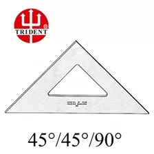 Esquadro Sem Escala 2550 45°/45°/90° 50cm Trident