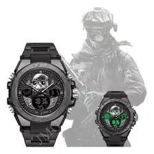 Relógio Masculino Sanda Militar Esportivo Original Caveira