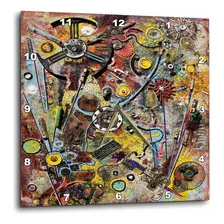 3drose Dpp__2 Mosaico De Formas Y Objetos, Un Reloj De Pared