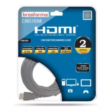 Cabo Hdmi 2 Metros 2.0 4k 3d Uhd Hdr