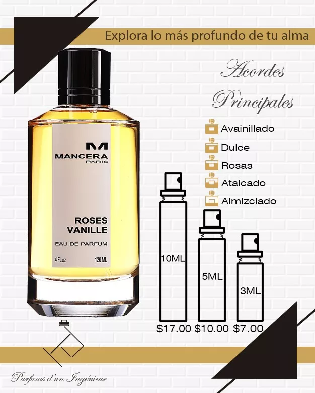 Decant Mancera Roses Vanille / 3ml 5ml 10ml / Perfume Origi