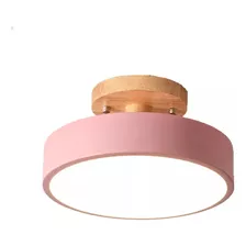 Lámpara Colgante Led Nórdica Moderna, 3 Colores De Madera