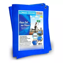 Lona Barraca De Feira Azul Ck 300 Micras Impermeável 8x3 M