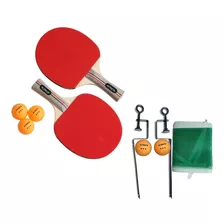 Kit Raquete Tênis De Mesa Ping Pong Rede Classic 5 Bolas 