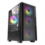 Gabinete Gamer Acegeek Stratus Mesh Preto Mid-tower Com Lateral De Vidro
