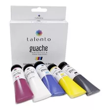 Kit De Tintas Guache Artístico E Profissional Talento Com 5