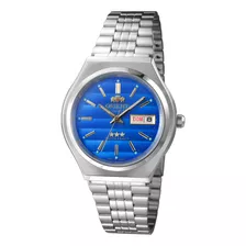 Relógio Orient Masculino Automático 469wb7af A1sx Azul Cor Da Correia Prateado Cor Do Bisel Prateado