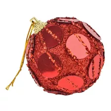 Pompas Navidad Set X6 Esferas 6cm Rojas $sd