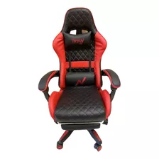 Silla Gamer Noga Typhon Butaca Con Apoya Pies Roja