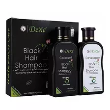 Dexe-champú Color Negro Para El Cabello Tinte 200ml + 200ml