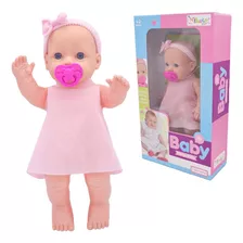 Boneca Baby Amiguinha Com Chupeta Miketa