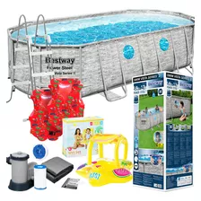 Piscina Bestway Rattan 13430 L + Bomba + Regalos - El Rey