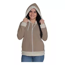 Blusa Moletom Casaco Lã Zipper Nude Edição Inverno